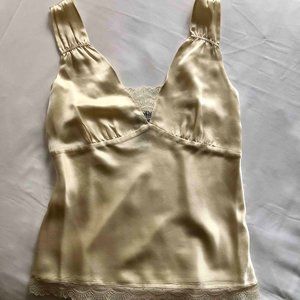 KENNETH COLE SILK CAMI IVORY IN SZ XS/S